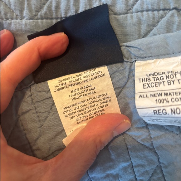 Pendleton King Size Harding Coverlet in Denim with Matching Shams - Picture 8 of 8